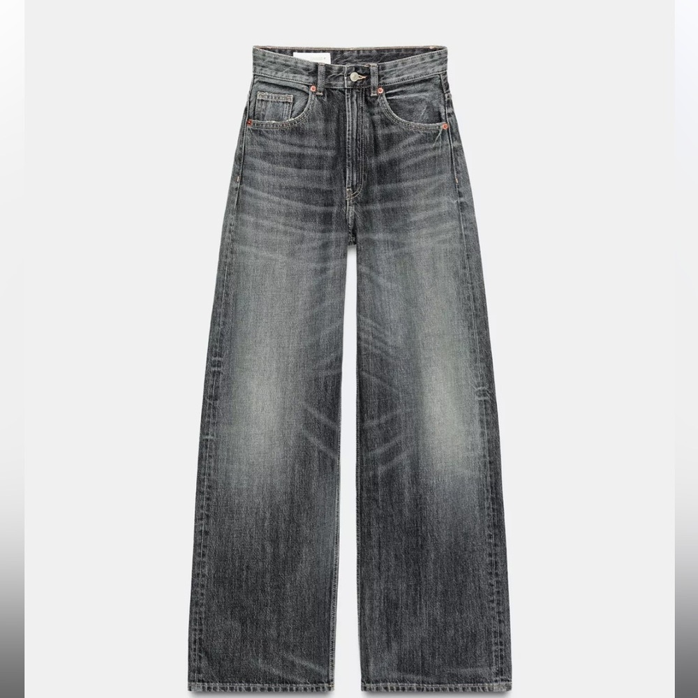Zara size 2 extra wide leg jeans new with tags